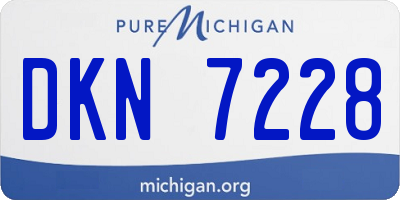 MI license plate DKN7228