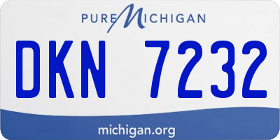 MI license plate DKN7232