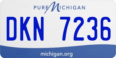 MI license plate DKN7236