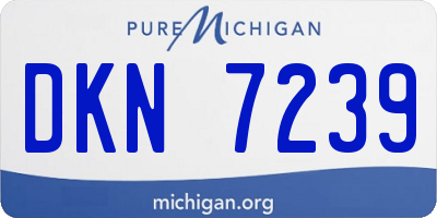 MI license plate DKN7239