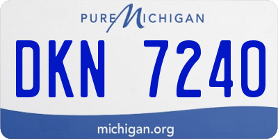 MI license plate DKN7240