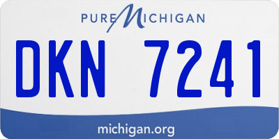 MI license plate DKN7241