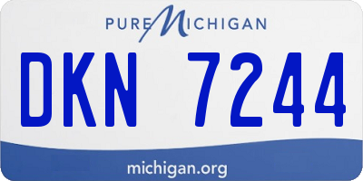 MI license plate DKN7244