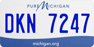 MI license plate DKN7247
