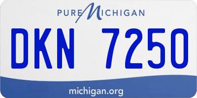 MI license plate DKN7250