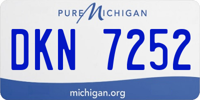 MI license plate DKN7252