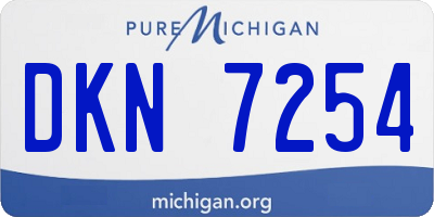 MI license plate DKN7254