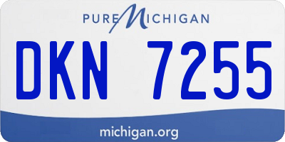 MI license plate DKN7255