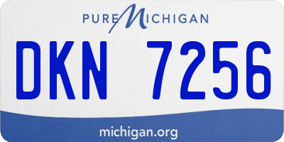 MI license plate DKN7256