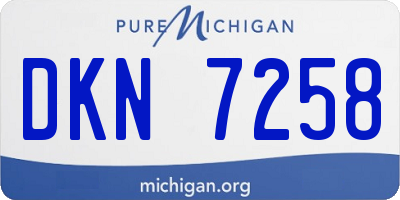 MI license plate DKN7258
