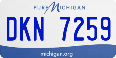 MI license plate DKN7259