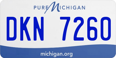 MI license plate DKN7260