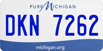 MI license plate DKN7262