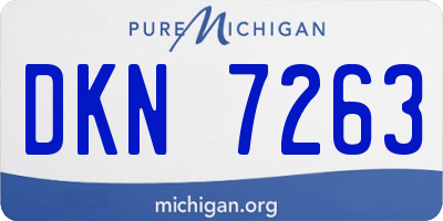 MI license plate DKN7263