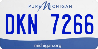 MI license plate DKN7266