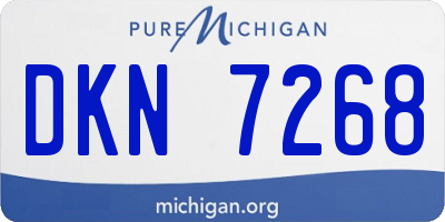 MI license plate DKN7268