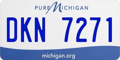 MI license plate DKN7271