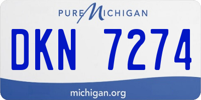 MI license plate DKN7274