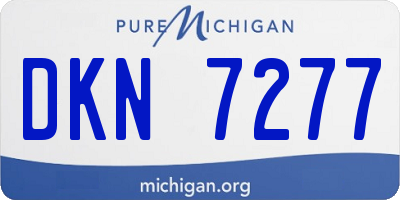 MI license plate DKN7277