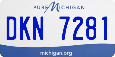 MI license plate DKN7281