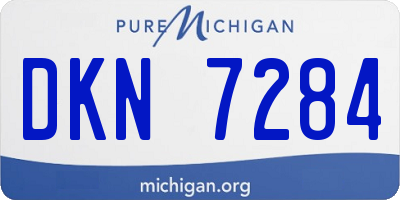 MI license plate DKN7284