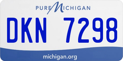 MI license plate DKN7298