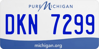 MI license plate DKN7299