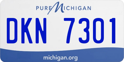 MI license plate DKN7301