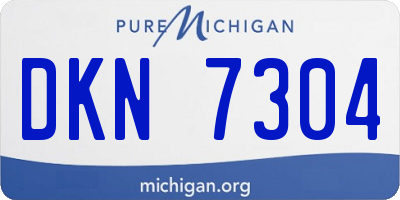 MI license plate DKN7304
