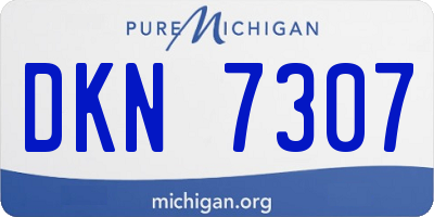 MI license plate DKN7307