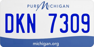 MI license plate DKN7309