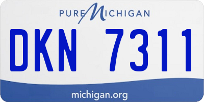 MI license plate DKN7311