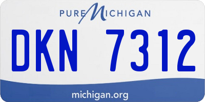 MI license plate DKN7312