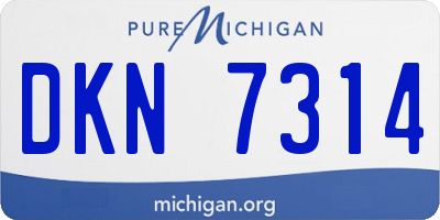 MI license plate DKN7314