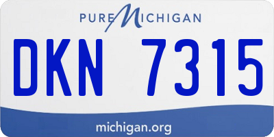 MI license plate DKN7315