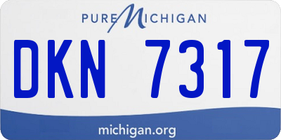 MI license plate DKN7317