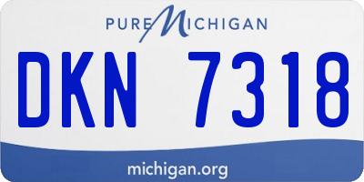 MI license plate DKN7318