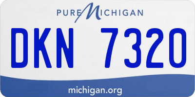 MI license plate DKN7320
