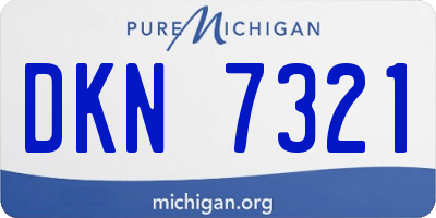 MI license plate DKN7321