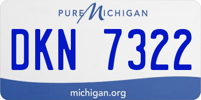 MI license plate DKN7322
