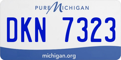 MI license plate DKN7323
