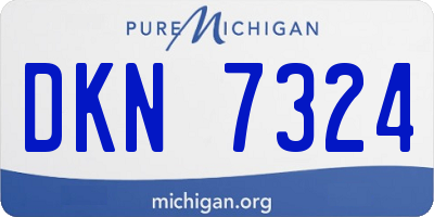 MI license plate DKN7324