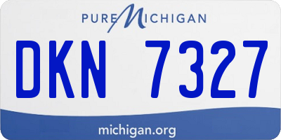MI license plate DKN7327