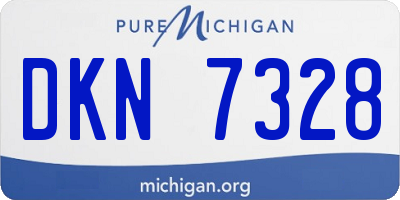 MI license plate DKN7328