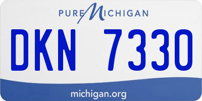 MI license plate DKN7330