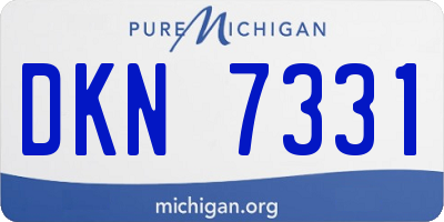MI license plate DKN7331