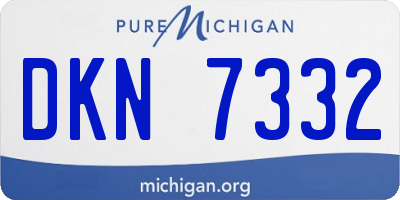 MI license plate DKN7332