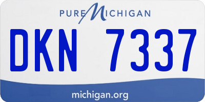 MI license plate DKN7337