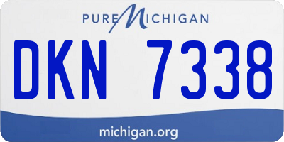 MI license plate DKN7338