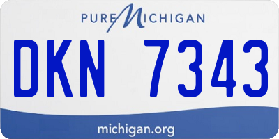 MI license plate DKN7343
